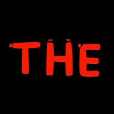 the word't'is written in red on a black background