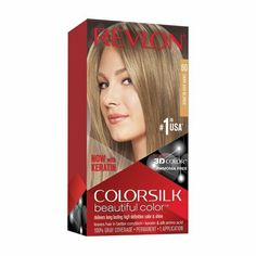 SALES TAX NOW CHARGED ON ALL ORDERS! ITEM IS NEW IN OPEN & DISTRESSED BOX! BOX OPENED FOR INSPECTION! ITEM IS PERFECT! Product details ColorSilk Beautiful Color™ is the #1 hair color in the USA*. The ammonia-free hair color delivers 100% gray coverage. Achieve rich, long lasting hair color and a radiant shine at home. Revlon’s 3D Color Gel Technology™ delivers natural looking, multi-tonal color from root to tip providing definition and boosting your hair’s dimension. Now enriched with keratin an Platinum Hair Dye, Ammonia Free Hair Color, How To Dye Hair At Home, Revlon Colorsilk, Revlon Color, Grey Hair Coverage, Dark Ash Blonde, Hair Color Brands, 3d Color