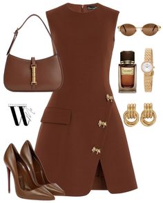 Work Women Outfit, Art Curator Outfit, Modern Princess Aesthetic Outfit, Brown Heels Outfit, Corporate Baddie, Mode Zara, Neue Outfits, Classy Work Outfits, Classy Casual Outfits