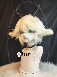 📌 A fully handmade fur head that can be customized for hair and facial colors, and even more. 💟 Introduction Wearing a kemono fursuit mask, usually seeing outside through the eyebrows. You can choose to buy a pre-made one directly on the picture, or you can choose to customize a unique one. 💟Features -Adjustable head circumference, suitable for head circumference up to 60 cm. -By using high-quality pupils, you can clearly see the outside. -Lightweight, easy to carry, and durable. -Every piece of hair is hand-painted by a suit maker, and the marks on the face are all hand drawn. 💟 Default & Customization The same default head as in the picture is available, and any part of it can be changed according to your wishes. For commission, please provide the reference or written ideas, and I wi Goat With Glasses, Furry Commission, Fursuit Mask, Kigurumi Fursuit, Kemono Fursuit, Fursuit Head, The A Team, Head Covering, Head Circumference