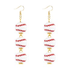 PRICES MAY VARY. Baseball Earrings for Women: These lightweight baseball earrings will help you show your love of the sport in an understated way. Wear these earrings to show your baseball pride. Even if you are just a fan of the sport, your athletic side is sure to shine through. Stylish Baseball Earrings: These small earrings have been designed to perfectly resemble both the shape and color of a baseball in a fashionable way, suitable for casual wear or a dressed up event. High-quality Materia Softball Earrings Diy, Softball Earrings, Baseball Jewelry, Baseball Earrings, Football Earrings, Baseball Gifts, Homemade Jewelry, Small Earrings, Drop Earring