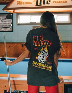 BET ON YOURSELF OVERSIZED GRAPHIC TEE 6.5oz 100% cotton oversized fit with a vintage feel screen printed graphic knitted, sewn, dyed and printed in the USA pre-shrunk style wash cold and hang dry to maintain premium quality here's to betting on yourself Dice Graphic, Bet On Yourself, Modern Mom Style, Graphic Tee Vintage, Oversized Graphic Tee, Graphic Tees Vintage, Vintage Tee, Dark Fashion, Graphic Tee Shirts