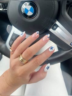 Nail Inspo Stars, Fall Nail Inspo, Star Nail Designs, Star Nail, Plain Nails, Hello Nails, Cute Simple Nails