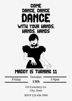 a flyer for the dance with your hands and hands