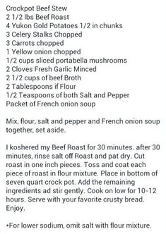 the recipe for this meal is in english