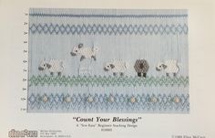 a cross - stitch pattern with sheep in the grass and text that says, can't your blessing?