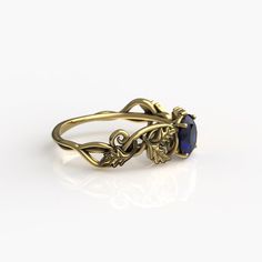 Elegant Handmade Sapphire Promise Ring, Elegant Handmade Yellow Gold Sapphire Ring, Art Nouveau Wedding Ring With Gemstone, Art Nouveau Rings With Rose Cut Diamonds, Art Nouveau Wedding Rings With Gemstones, Art Nouveau 14k Gold Rings As Gift, 14k Gold Art Nouveau Rings As Gifts, Art Nouveau Rose Cut Diamond Rings For Gift, Art Nouveau Gemstone Wedding Ring