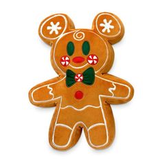 a ginger bear ornament on a white background