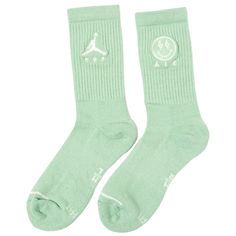 Green Stretch Sports Socks, Cheap Green Cotton Socks, Cheap Men's Green Socks, Jordan Men, Sporty Green Anti-odor Socks, Green Jordans, Green Non-slip Sports Socks, Ready Set Go, Crew Socks