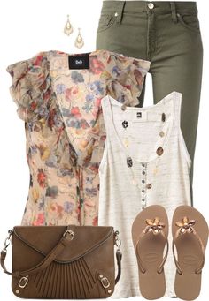 30 Cute and Beautiful With Everyday Outfit Polyvore Combination - Be Modish Outfit Polyvore, Stitch Fix Outfits, Mode Jeans, Soft Autumn, Outfits 2017, Mode Casual, Outfit Trends, Green Pants, Olive Color