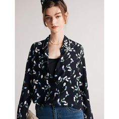 Discover Elegance and Comfort with Our Chic Navy Floral Silk Blouse Introducing the perfect blend of sophistication and comfort - our Chic Navy Floral Silk Blouse. Designed for the modern woman, this blouse is a testament to timeless style and quality. Its striking navy hue, adorned with a delicate floral print, makes it an ideal choice for both office and casual outings. Crafted from 100% pure silk, this blouse promises a luxurious feel and an impeccable look for any occasion. Product Features Blouse Designed, Straight Clothes, Navy Floral, Work Attire, The Chic, Easy Wear, Silk Blouse, Jeans Shorts, Silk Fabric