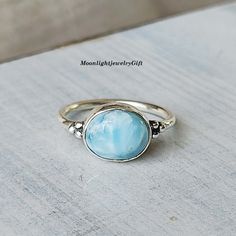 Natural Larimar Ring, Gemstone Ring, 925 Silver Ring, Pretty Ring, Women Ring, Handmade Jewelry, Statement Ring, Larimar Jewelry, Gift Ring, Boho Ring, Silver Jewelry Ring, Silver Stone Ring,  It stimulates the heart, throat, third eye and crown chakras facilitating inner wisdom and outer manifestation. It represents peace and clarity, radiating healing and love energy. It is recommended for people who are stressed and it is said to be a healing stone. Handmade Turquoise Larimar Ring For Anniversary, Larimar Turquoise Ring Gift, Gift Turquoise Larimar Ring, Stamped 925 Larimar Rings As A Gift, Adjustable Larimar Rings As Gift, Round Larimar Rings As A Gift, Larimar Ring, Larimar Rings, Pretty Ring