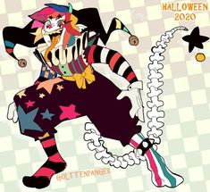 Clown Character Art, Character Design Ideas, Clown Character, Clown Halloween, Halloween Clown, Arte Inspo, Sketchbook Art Inspiration