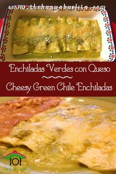 enchiladas verdes con quesadillas cheesy green chile