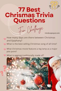 a christmas trivia quiz with santa claus