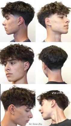 #fashion, #style, #outfitinspiration, #beauty Full Fade Haircut Men, Taperfade Men Curly Hair, Curly Guy Hairstyles, Sam Zia, Boy Haircut Short, Faded Highlights, Low Taper Fade Curly Hair, Mens Undercut