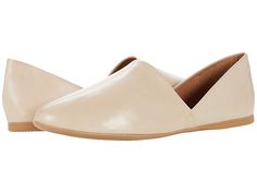 Miz Mooz Kimmy - Women's Flat Shoes : Cream : Keep things simple and sweet with the cute Kimmy slip-on from Miz Mooz. Smooth leather uppers with a round toe. Easy slip-on style. Soft and breathable leather linings. Cushioned, leather-lined footbed. Flexible rubber outsole. Imported. Measurements: Heel Height: 1 4 in Weight: 5 oz Product measurements were taken using size 39 (US Women's 8.5-9), width B - Medium. Please note that measurements may vary by size. Weight of footwear is based on a sing Cream Slip-ons With Flat Heel For Spring, Comfortable Cream Slip-on Flats, Spring Cream Slip-ons With Flat Heel, Spring Pointed Toe Slip-ons With Leather Footbed, Cream Closed Toe Slip-ons, Slip-on Slippers For Everyday Spring Use, Spring Leather Footbed Plain Toe Slip-ons, Comfortable Slip-on Flats With Pointed Toe, Everyday Slip-on Flats