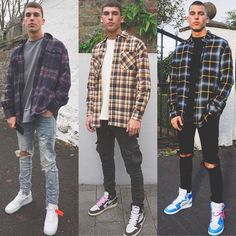 Flannel Outfits Men Streetwear, Flannel Outfits Summer, Flannel Outfits Fall, Flannel Outfits Men, Mens Fall Outfits, Flannel Outfits, Mens Casual Outfits Summer, Black Men Street Fashion, Plaid Shirts