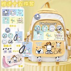 100% Brand New & High Quality  Color: (As shown in picture) Size: 42*32*13 cm Package: 1 PC         Brand Unbranded Exterior Material Nylon Style Backpack Department Unisex Adults Features Zip-Around Size Medium Character Pochacco Closure Zip Theme Anime Country/Region of Manufacture China Occasion Casual Shape Rectangle Aaliyah Drawing, Student Travel, Picture Size, Casual Backpack, Picture Sizes, Exterior Colors, Travel Bag, Blue Yellow, Fashion Backpack