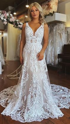 Wedding Dress With Champagne Underlay, Wedding Dress Country Rustic, Dream Wedding Dresses Country, Wedding Dress For Fall Outdoor Wedding, Country Fall Wedding Dresses, Wedding Dresses Country Western, Lace Wedding Dress With Tan Underlay, March Wedding Dresses The Bride, Cheap Boho Wedding Dress