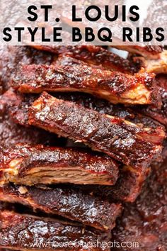 barbecue ribs piled on top of each other