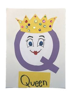 an image of a queen with a crown on her head and the word q above it