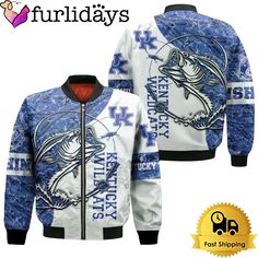 NCAA Kentucky Wildcats For Wildcats Fan Fishing Lover Bomber Jacket is the perfect choice for a modern fashion style. With its classic design and elastic ribbed trims at the collar, cuffs, and hem, this jacket offers a sleek and dynamic look. Suitable for all outfits, from casual to semi-formal, the Bomber Jacket not only keeps you warm but also highlights your personality. Designed for both men and women, it comes in a variety of materials and colors. Tailored for the trendsetting individual in Kentucky Wildcats, Modern Fashion, Workout Wear, Wild Cats, Semi Formal, Classic Looks, Unisex Fashion, Ncaa, Kentucky