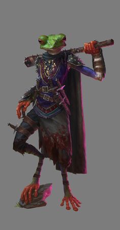 ArtStation - Froglegs, lie setiawan Sarah Robinson, Pathfinder Character, Chrono Trigger, Dnd Races, Rpg Horror, Rpg Dice, Fantasy Sci Fi