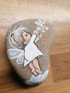 Angel Painting Easy, Angel Rock Painting, Christmas Rock Painting Ideas Easy, Painted Christmas Rocks, Christmas Stone Painting, Christmas Rock Art, Garden Rock Painting Ideas, Garden Rock Painting