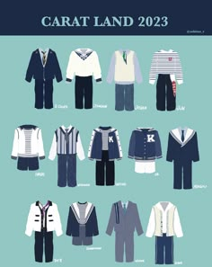 a poster showing different types of clothes for men