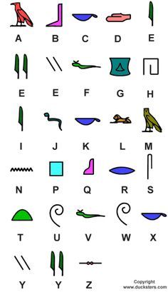 an alphabet with different shapes and letters