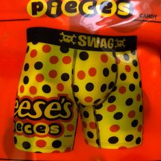 Men’s Reese’s Pieces Boxer Briefs By Swag Brand New Size: Xl (Waist 38-40) One Pair 92% Micro Polyester 8% Elastane Smoke/Pet Free Home Ships Same Or Next Business Day Novelty / Gift / Underwear Am Yellow Casual Boxer Briefs For Sports, Swag Men, Socks Men, Yellow And Brown, Boxer Briefs, Novelty Gifts, Mens Socks, Briefs, Business Day