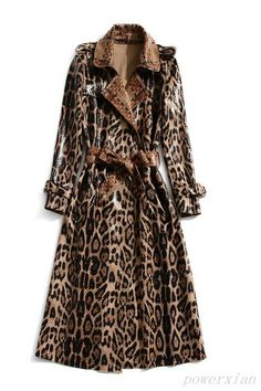 Chic Womens Leopard Print Sheepskin Leather jacket Trench Coat Slim Fit Outwear Item description Accents No Brand Unbranded Country/Region of Manufacture China Features All Seasons Fur Type No Length Knee Material Leather Model No Modification Description No Modified Item No Occasion Casual Pattern Leopard Product Line China Size Type Regular Style Basic Coat Theme Chinese Fashion   Shipment Payment Return & Warranty Service & Feedbacks Shipment 1.We Ship to Worldwide. 2.Delivery time depends on Luxury Coach Winter Outerwear, Designer Luxury Outerwear With Monogram Print, Luxury Double-breasted Winter Sweater Coat, Luxury Casual Outerwear With Logo Print, Luxury Michael Kors Classic Outerwear, Luxury Classic Michael Kors Outerwear, Luxury Embroidered Logo Outerwear For Fall, Luxury Leather Pea Coat For Business, Fall Double-breasted Leather Outerwear