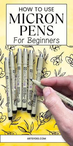 how to use micron pens for beginners