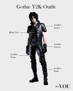 Complete Black Outfit, Lace Up Leather Pants Outfit, Goth Style Outfits Men, Modern Goth Outfits Men, Y2k Goth Outfits Men, Goth Boots Men, Leather Men Outfit, Chunky Boots Outfit Men, Leather Boots Outfit Men