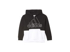 White Long Sleeve Hoodie With Three Stripes, Fleece Hoodie With Three Stripes, Fleece Long Sleeve Hoodie With Three Stripes, Long Sleeve Fleece Hoodie With Three Stripes, Fall Long Sleeve Hoodie With Three Stripes, Kids Fleece, Adidas Kids, Clothing Black, Lucca