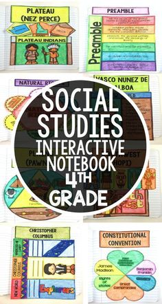 social studies interactive notebook with text overlay