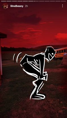 an image of a person doing tricks in front of a school bus at sunset or dawn