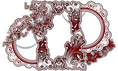 the letter d is made up of red and white flowers