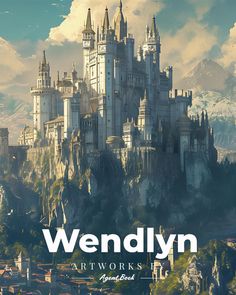 an image of a castle with the words wendyn artwork works in front of it