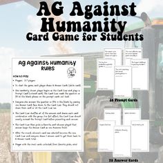 an ag against humanity card game for students