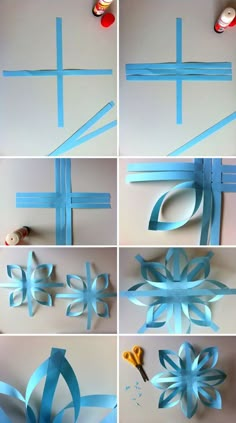 step by step instructions to make paper snowflakes