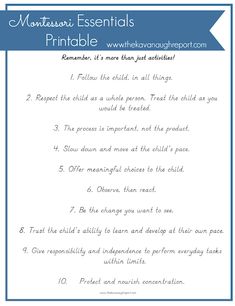 a poem with the words montessoi essentials printable for children to use