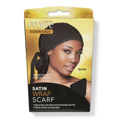 Evolve Nighttime Satin Wrap Cap helps maintain styles overnight to eliminate breakage and controls frizz | Wav Enforcer Nighttime Go Satin Wrap Cap Black | Sally Beauty Satin Hair Wrap, Healthy Hair Regimen, Edge Scarf, Hair Wrap Scarf, Hair Regimen, Sinful Colors, Satin Bonnet, Promote Healthy Hair Growth, Sally Beauty