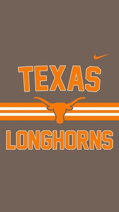 the texas longhorns logo is shown in orange and gray with an orange stripe