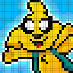 an image of a cartoon character made out of pixels