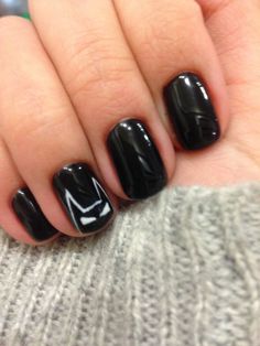 Short Black Gel Nail Designs, Masc Nails Ideas Simple, Tomboy Nails Ideas Short, Batman Nails Design, Simple Emo Nails, Emo Short Nails, Nail Polish Ideas Easy, Short Nail Manicure