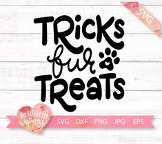 trick's fur and treats svg cut file