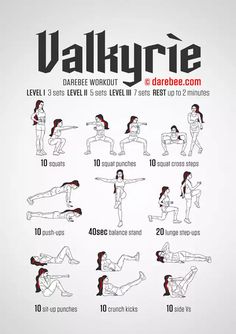 an exercise poster showing the different exercises to do