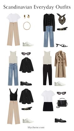 Neutral Closet Wardrobe, Scandinavian Style Wardrobe, Capsule Wardrobe Casual Chic, Scandinavian Chic Outfit, 2023 Wardrobe Staples, Scandi Minimalist Fashion, Scandi Outfit Winter, Office Capsule Wardrobe 2023